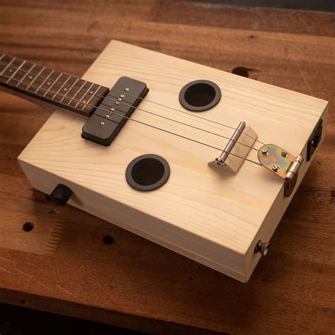 cigar box guitar kit electric four string|3 string guitar for sale.